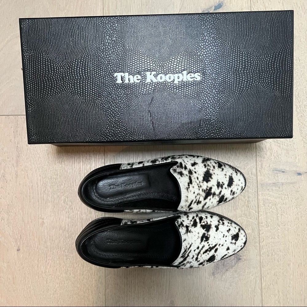 The Kooples Pony hair white loafer sz 6